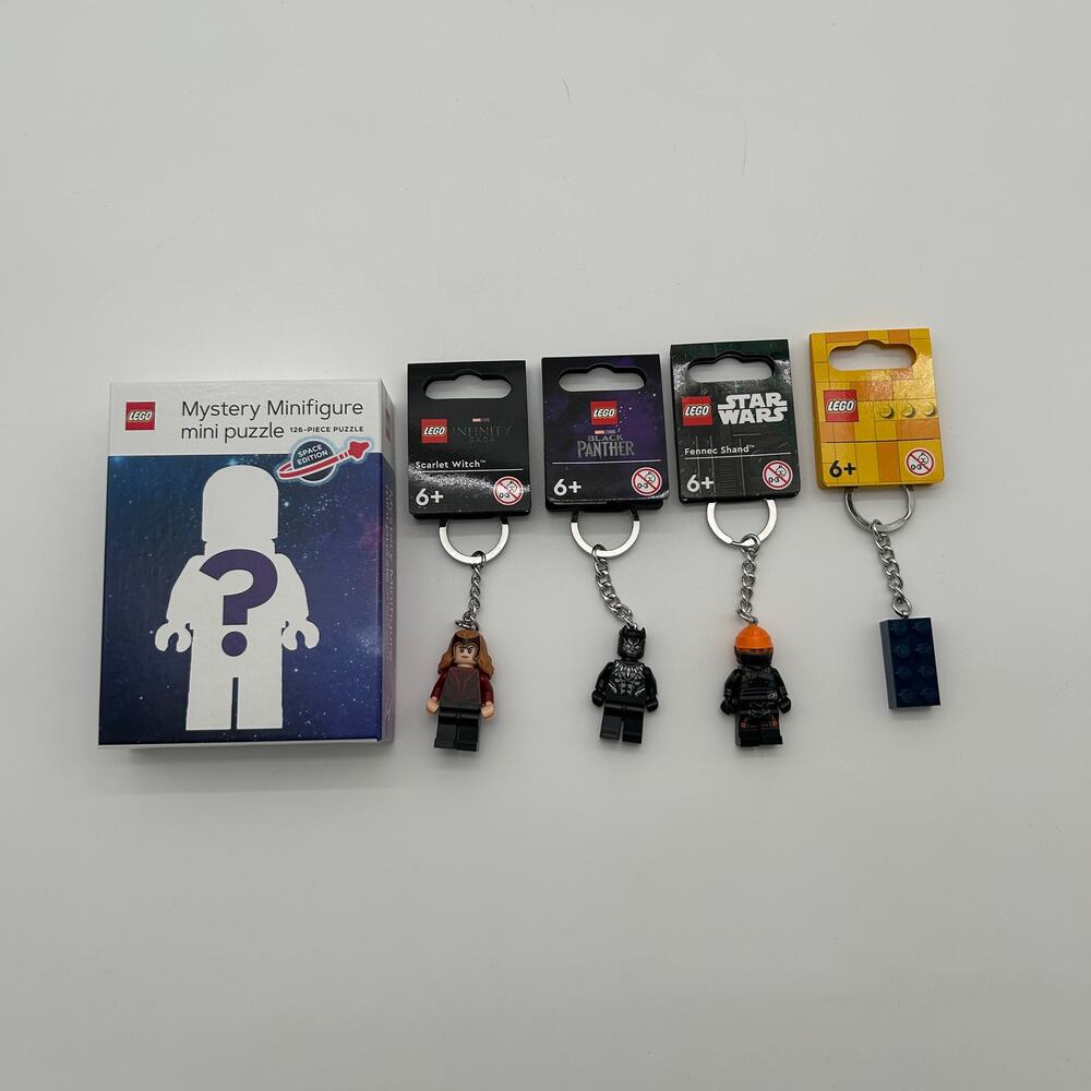 LEGO Minifigure Keychain Lot Marvel Black Panther Star Wars Mystery Set